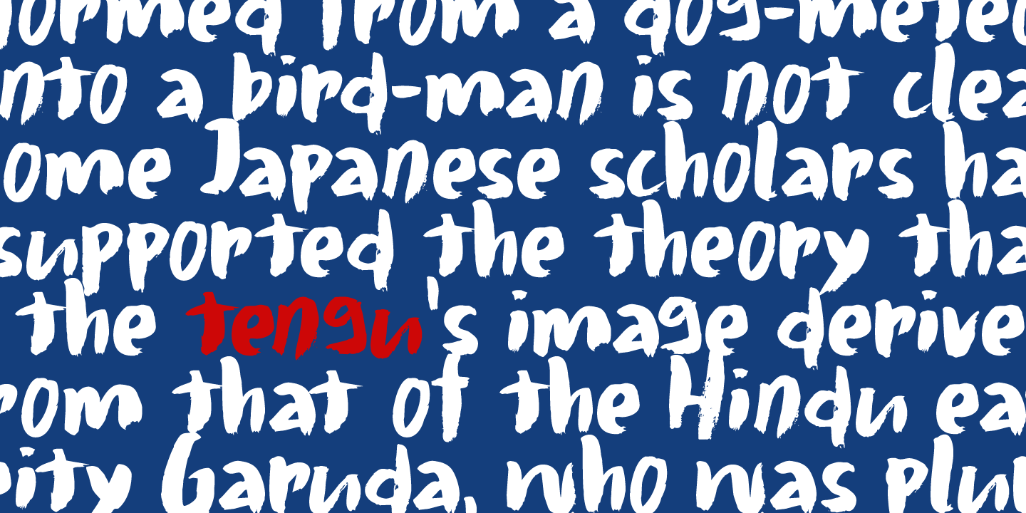 Beispiel einer Daitengu-Schriftart #3